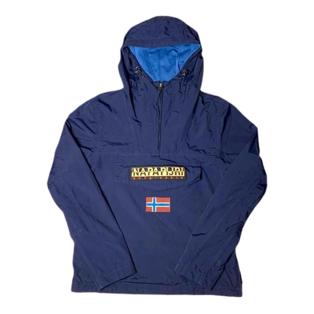 Napapijri Rainforest Summer Anorak Taped Seam Jacket Navy Blue Men’s